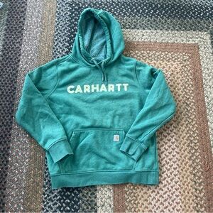 Green Carhartt Hoodie in Size L